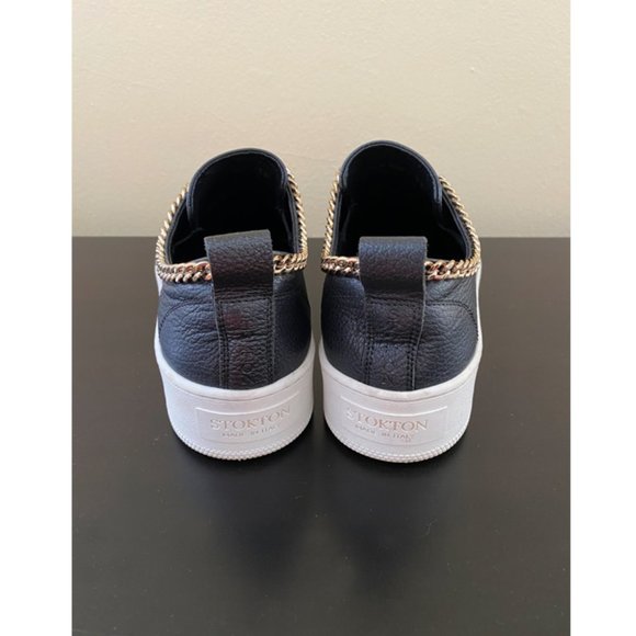 WOMEN YETI WEDGE LEATHER SLIP-ON SNEAKER SIZE 38 - Picture 5 of 8